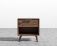 Asher Single Drawer NightStand-Walnut
