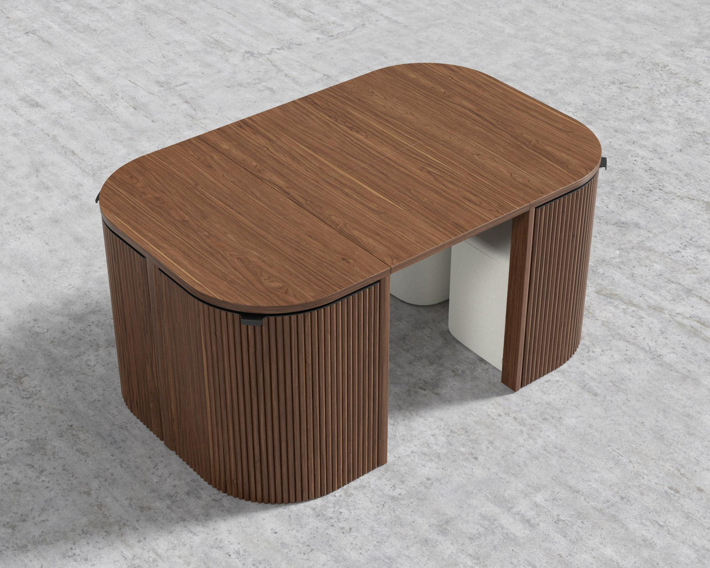 Aspen Dining Set - Modern Felt - Alesund, Walnut Veneer