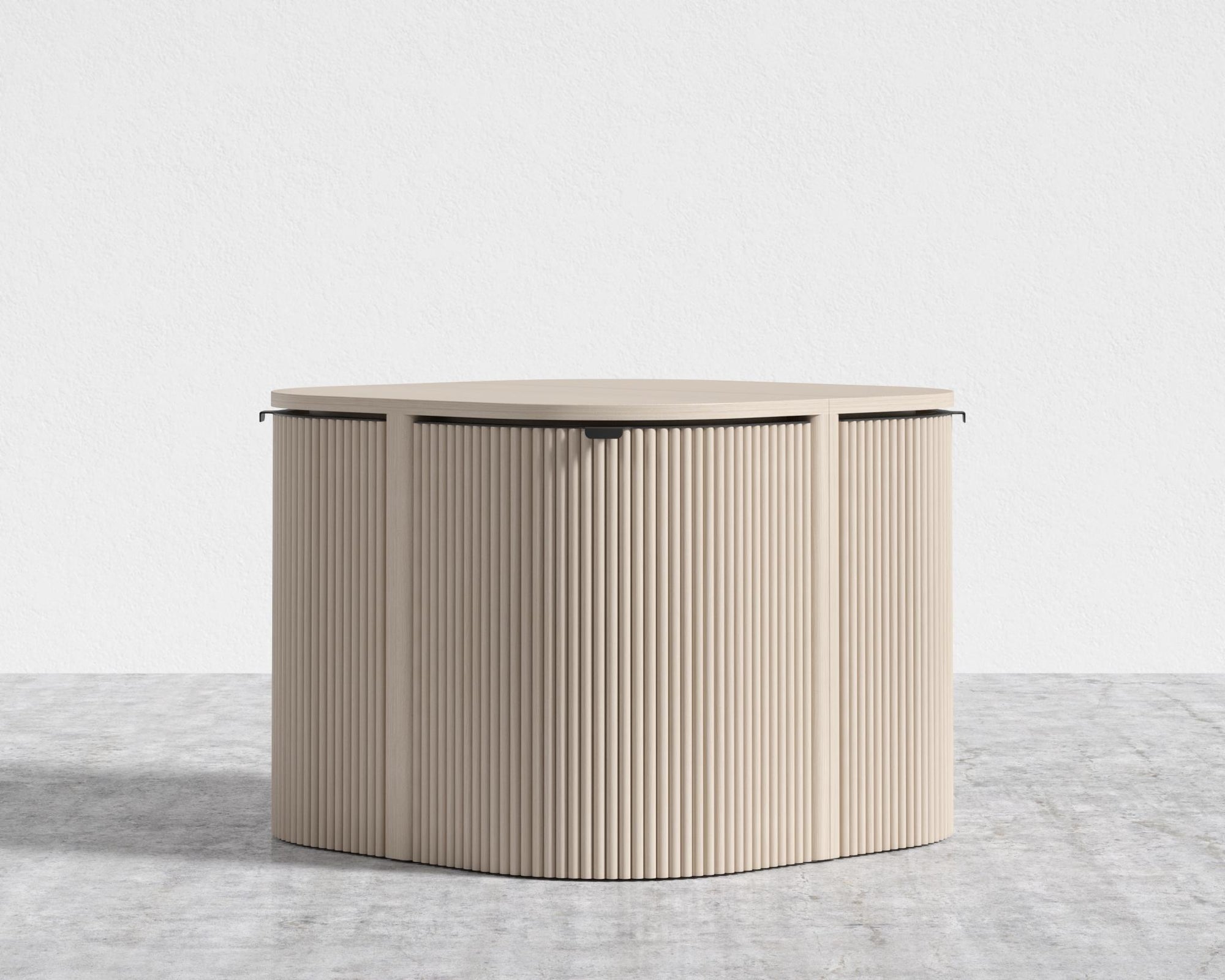 Aspen Dining Set - Modern Felt - Alesund, Washed Natural Oak Veneer