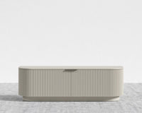 Athena Media Console - Alabaster Matte Lacquer