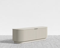 Athena Media Console - Alabaster Matte Lacquer