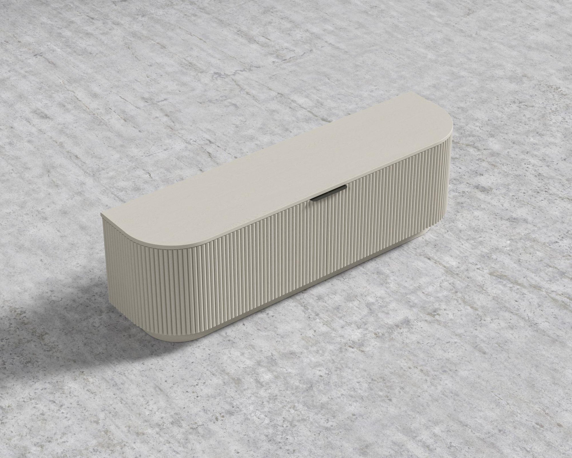 Athena Media Console - Alabaster Matte Lacquer