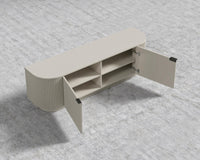 Athena Media Console - Alabaster Matte Lacquer