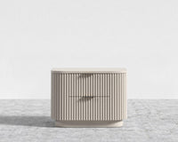 Athena Nightstand - Alabaster Matte Lacquer