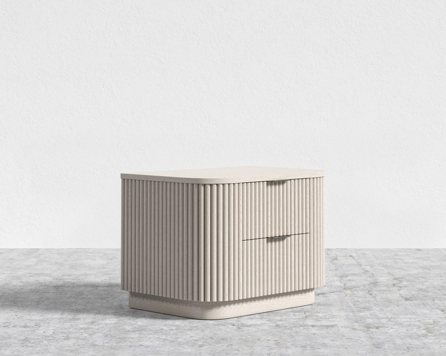 Athena Nightstand - Alabaster Matte Lacquer