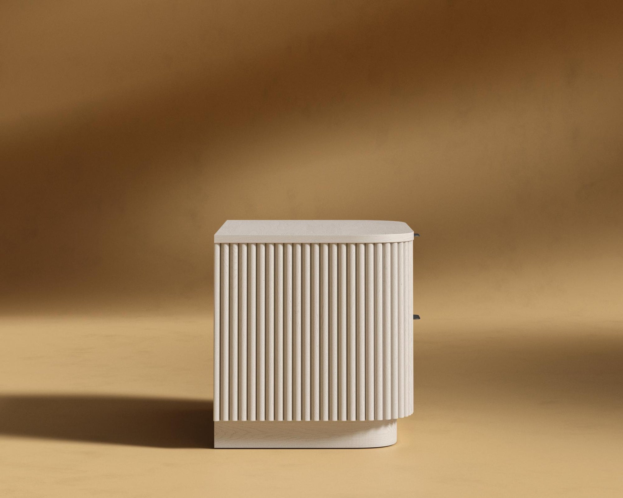 Athena Nightstand - Alabaster Matte Lacquer