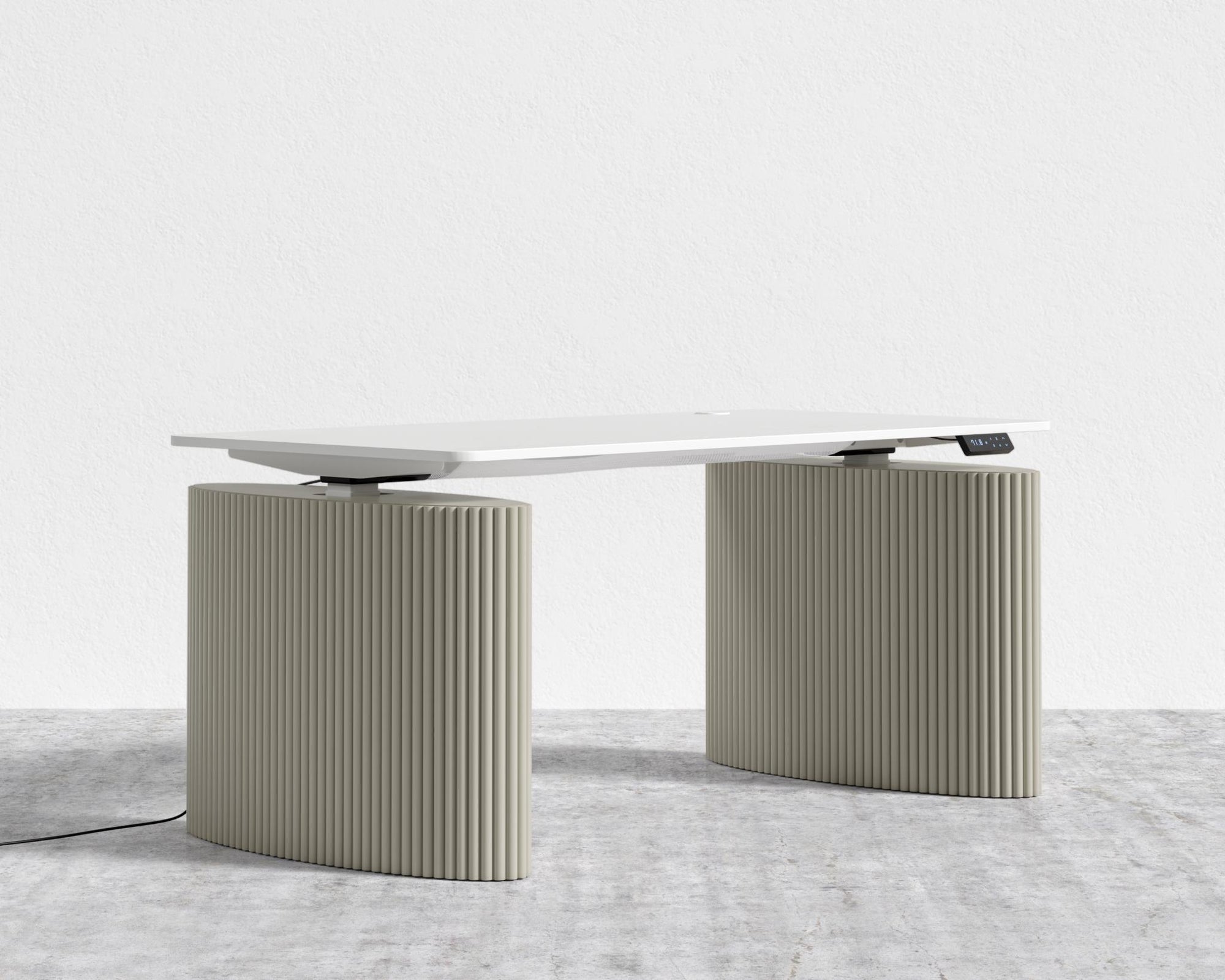 Athena Standing Desk - Base - Alabaster Matte Lacquer