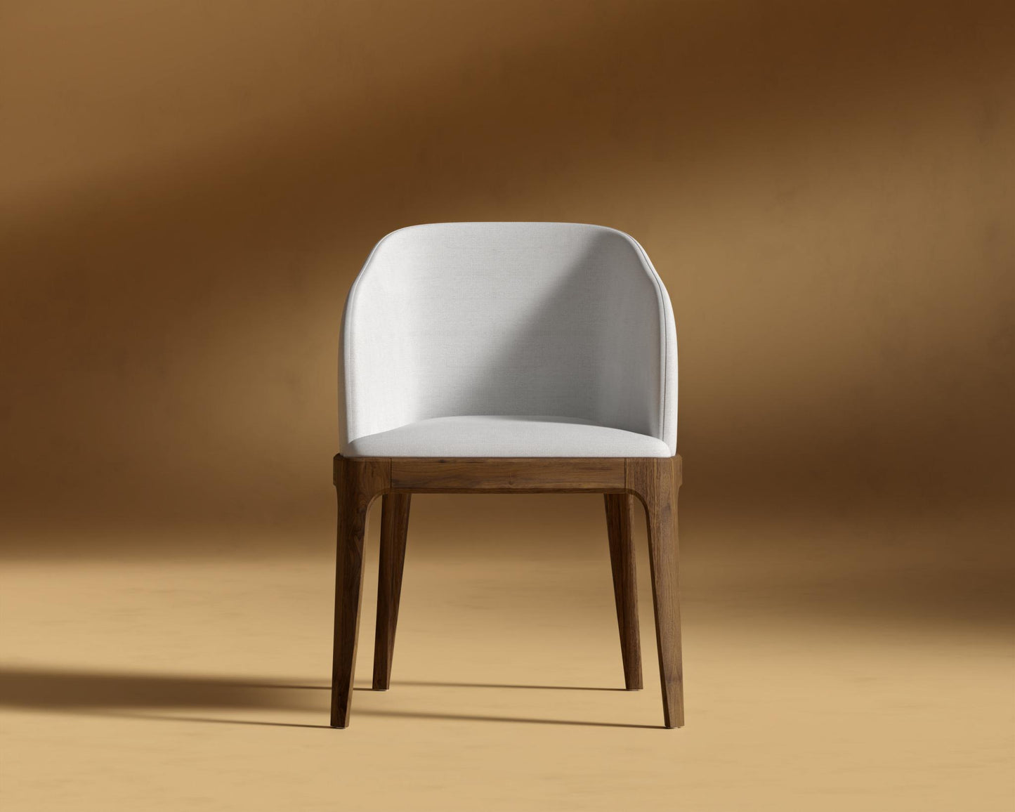 Aubrey Armchair - Walnut Stain, Performance Linen - Swan