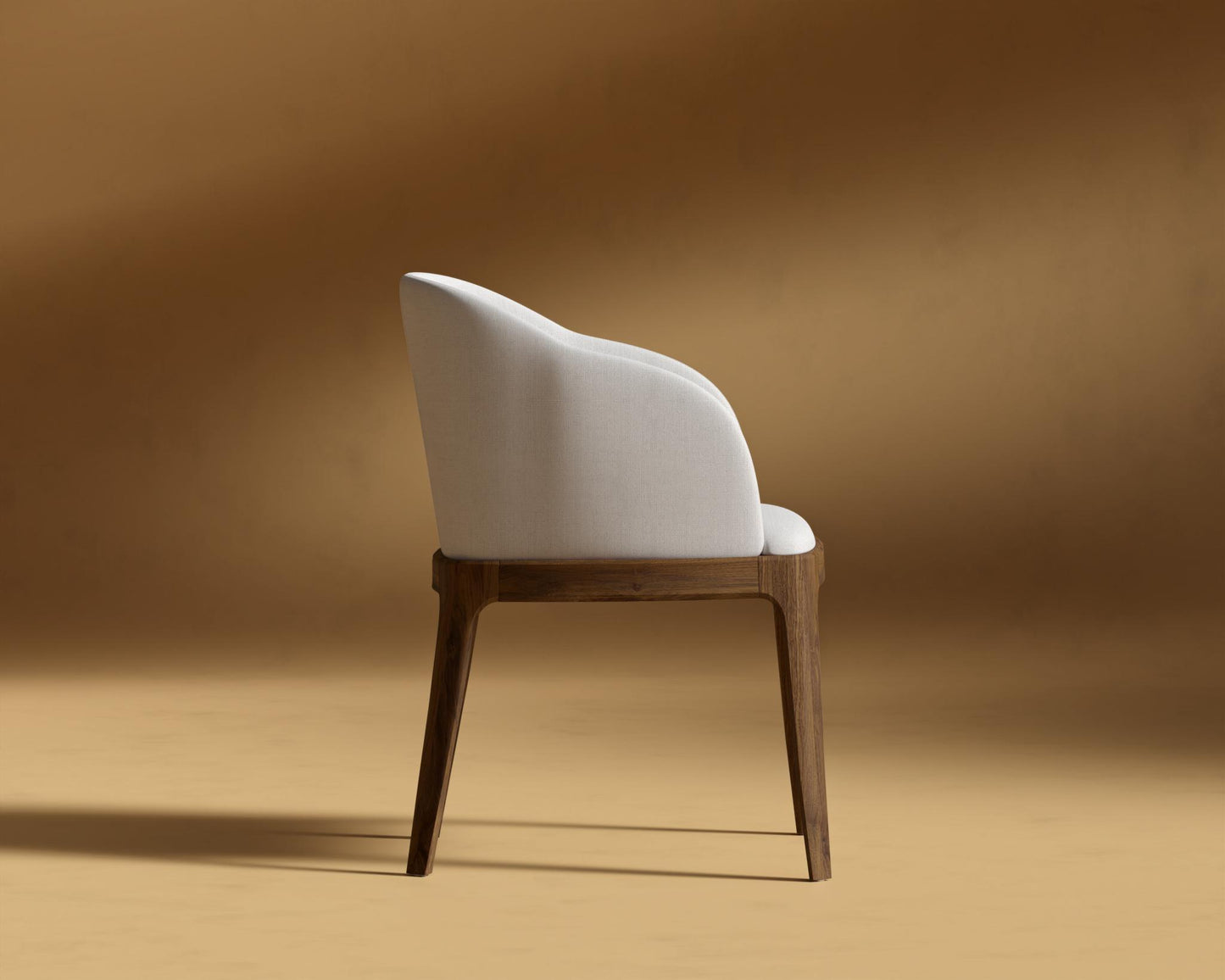 Aubrey Armchair - Walnut Stain, Performance Linen - Swan
