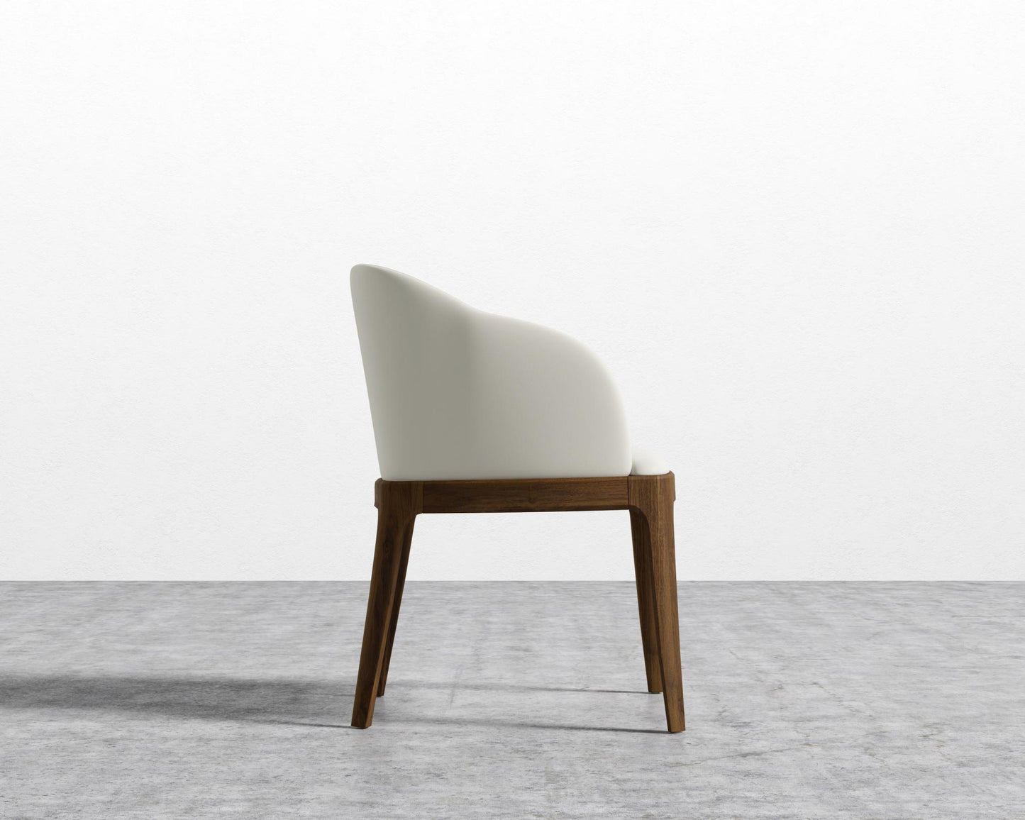 Aubrey Armchair - Ebony, Microfiber Leather - Trento Eggshell