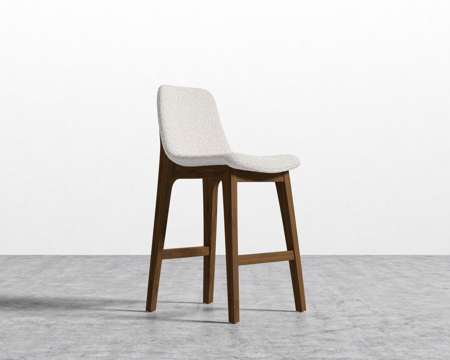 Aubrey Counter Stool - Natural, Chatou Bouclé - Pearl