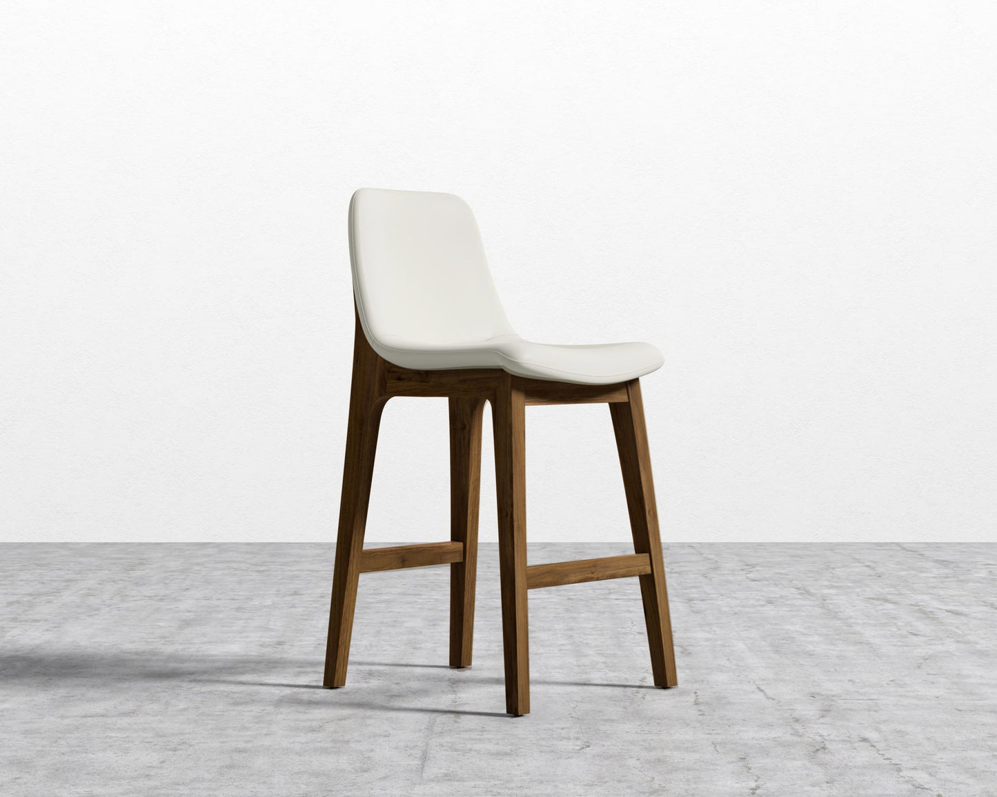 Aubrey Counter Stool - Natural, Microfiber Leather - Trento Eggshell