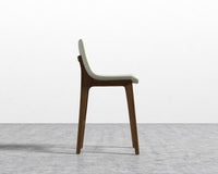 Aubrey Counter Stool - Walnut Stain, PU Leather - Monaco Cream