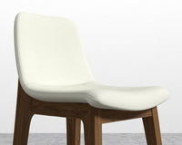 Aubrey Counter Stool - Walnut Stain, PU Leather - Monaco Cream
