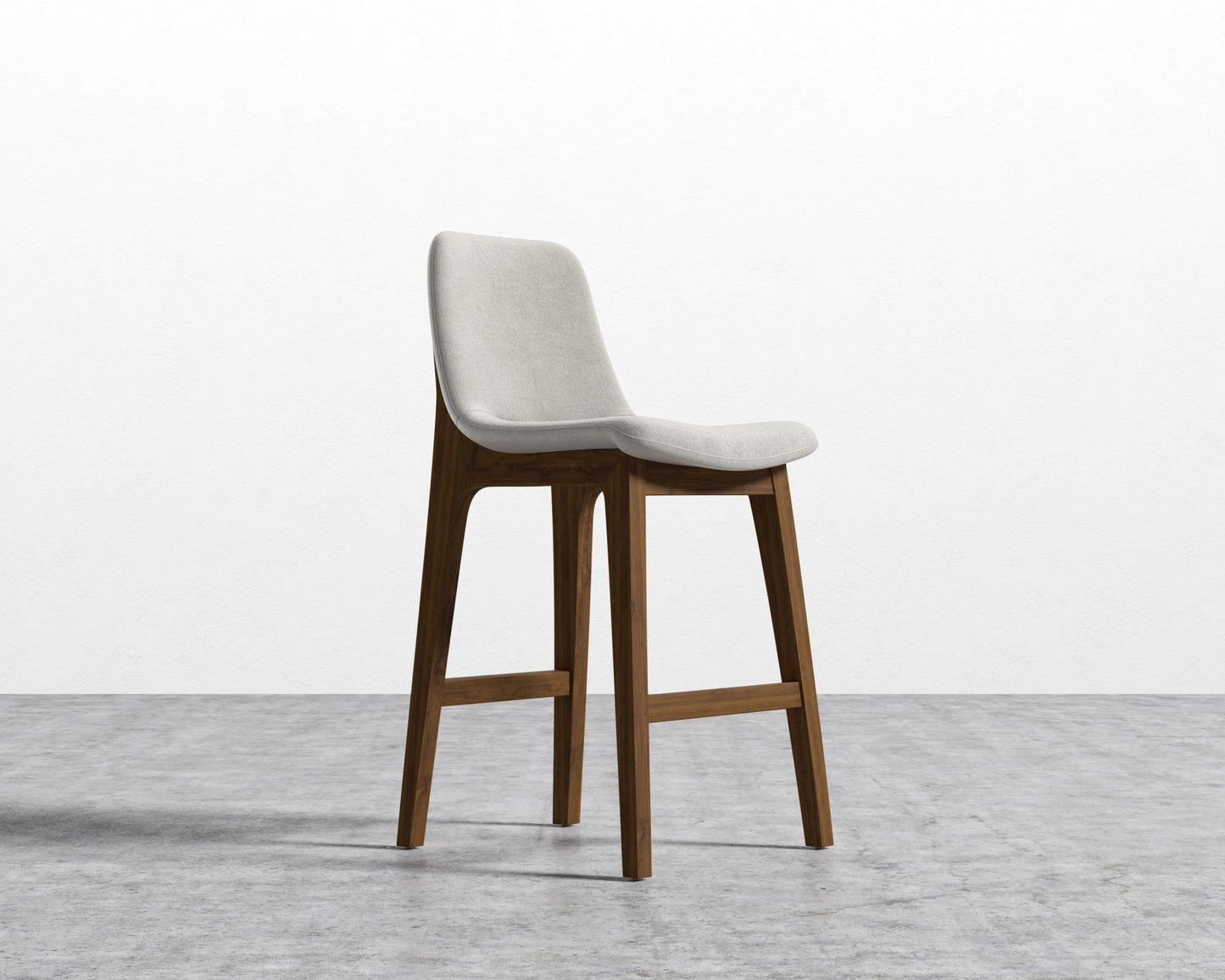 Aubrey Counter Stool - Natural, Venice Vegan Suede - Chiffon