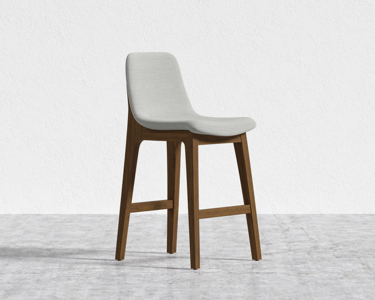Aubrey Counter Stool - Walnut Stain, Performance Linen - Dove