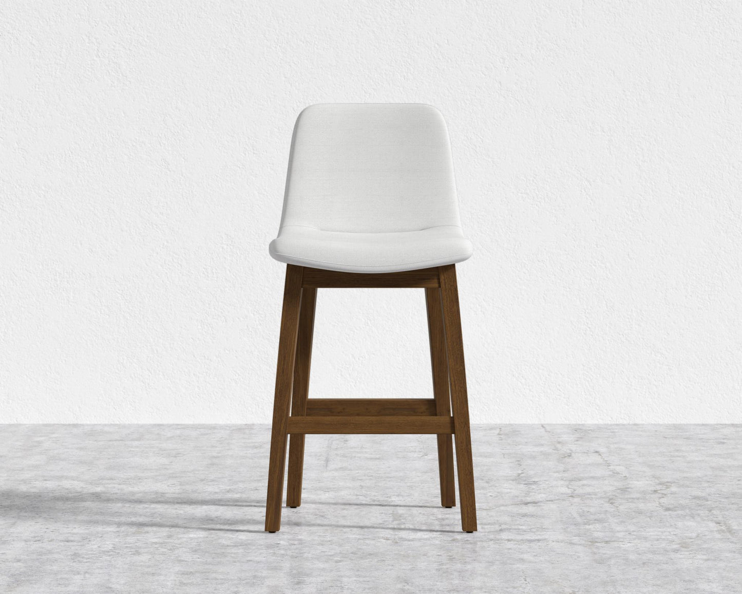 Aubrey Counter Stool - Walnut Stain, Performance Linen - Swan