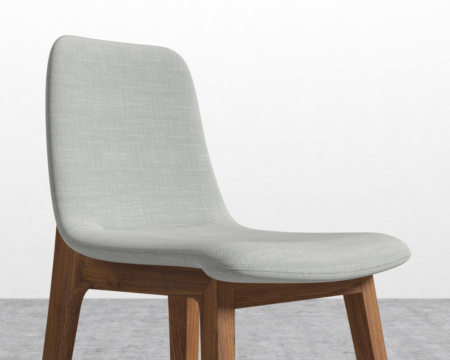 Aubrey Side Chair - Walnut Stain, Performance Linen - Dove