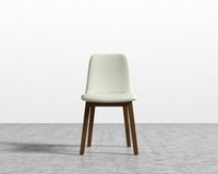 Aubrey Side Chair - Walnut Stain, PU Leather - Monaco Cream