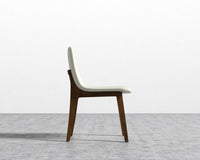 Aubrey Side Chair - Walnut Stain, PU Leather - Monaco Cream