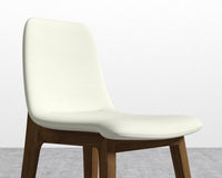 Aubrey Side Chair - Walnut Stain, PU Leather - Monaco Cream