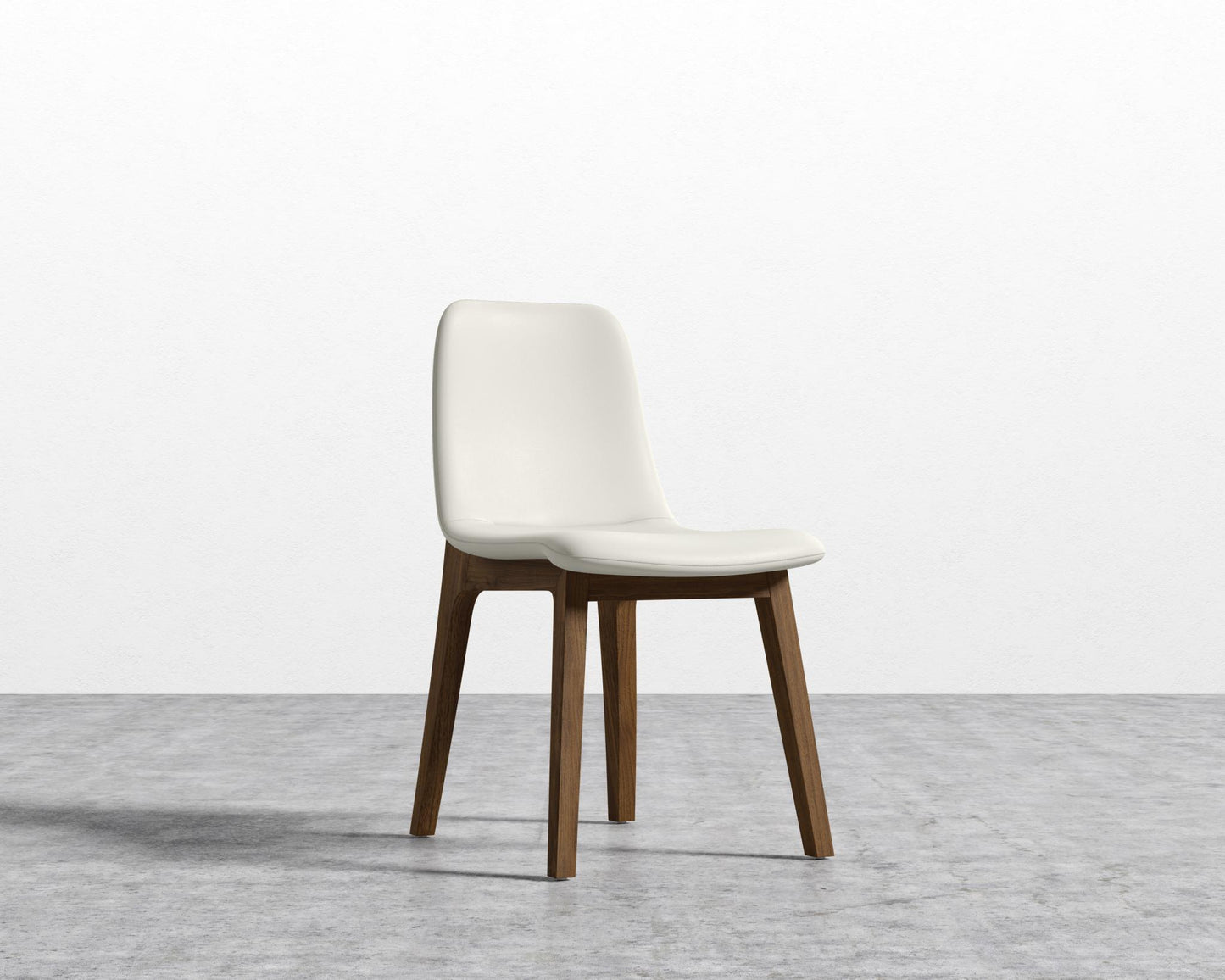 Aubrey Side Chair - Walnut Stain, Microfiber Leather - Trento Eggshell