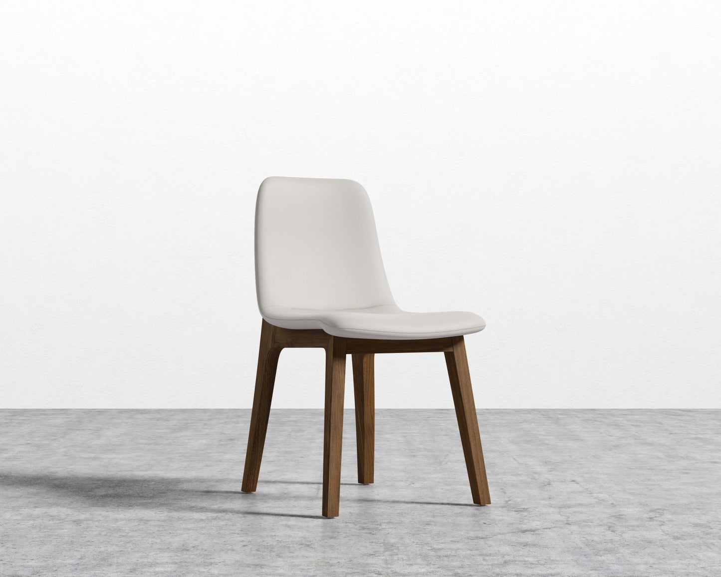 Aubrey Side Chair - Walnut Stain, Microfiber Leather - Trento Taupe