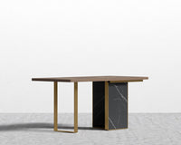Augustus Desk - Black Pietra Ceramic, 63" x 31.5", Black Oak Veneer