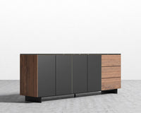 Augustus Sideboard - Black Marble, Walnut Veneer