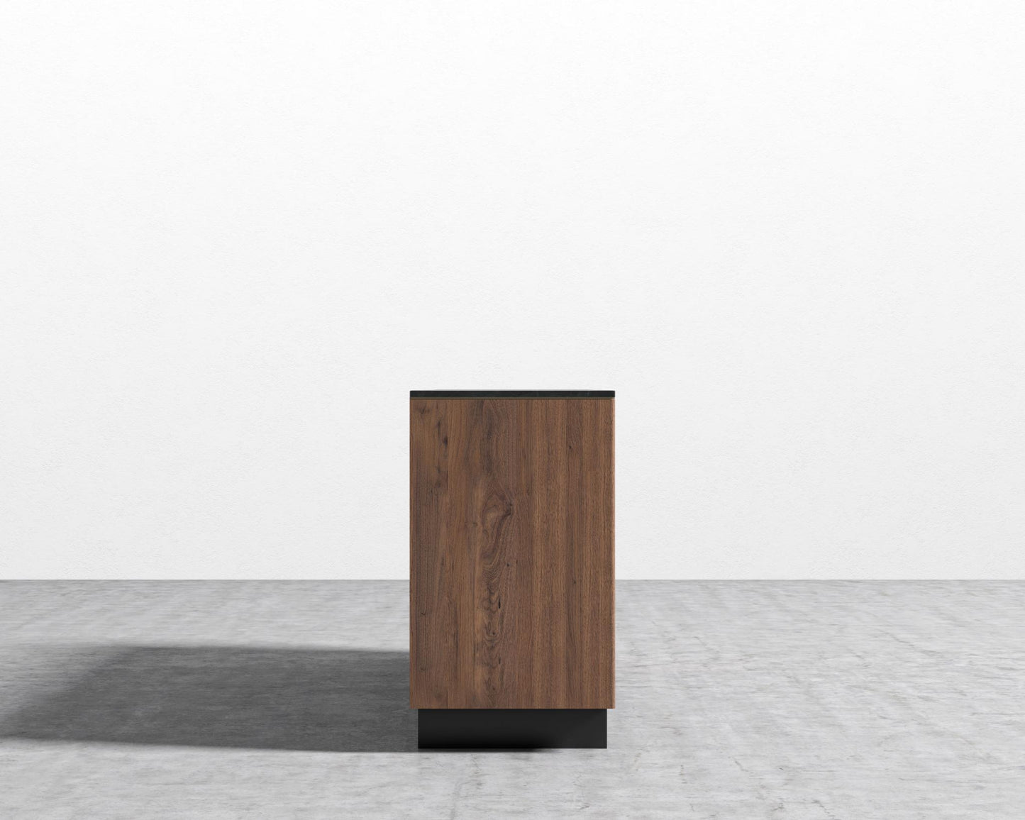 Augustus Sideboard - Black Marble, Walnut Veneer