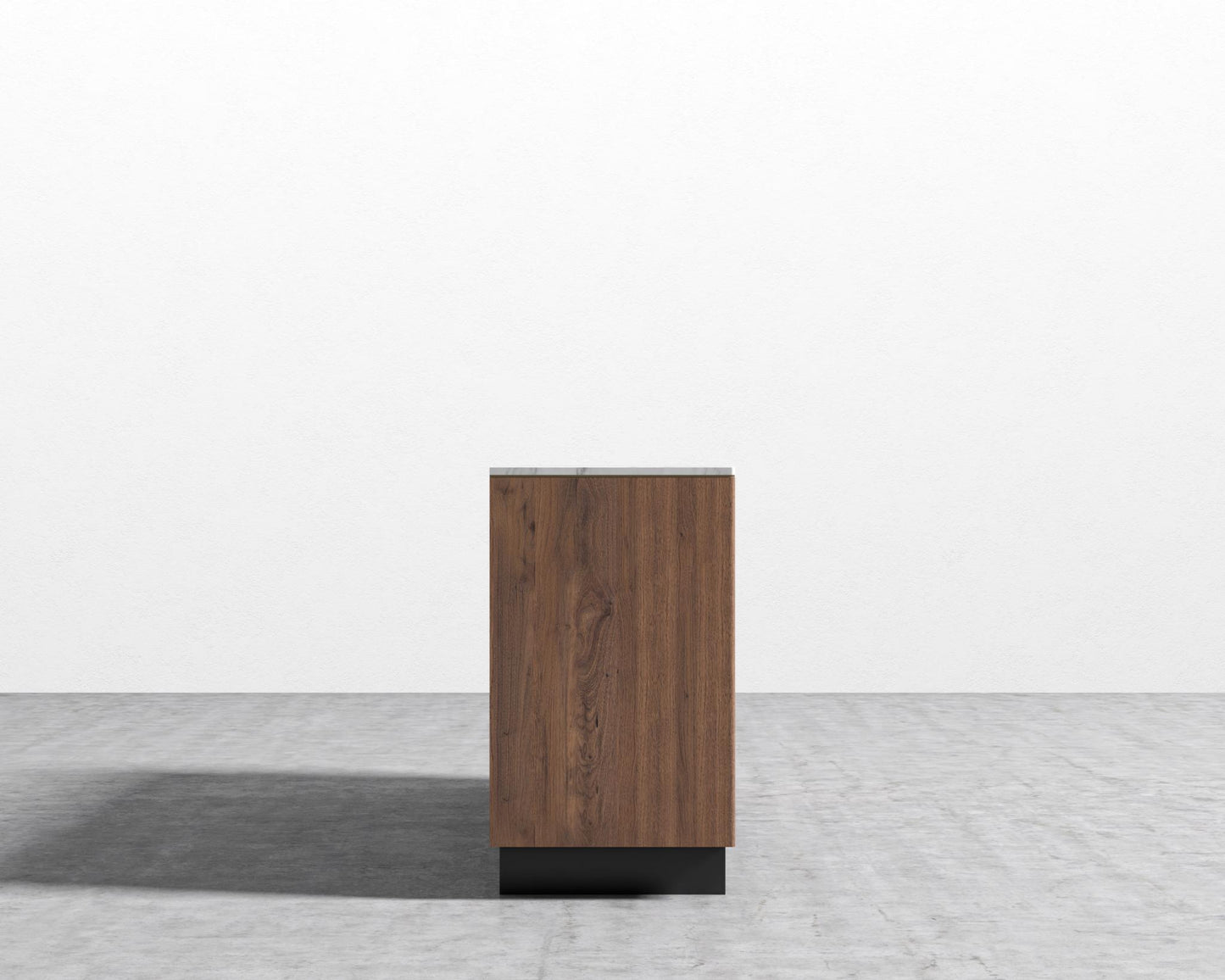 Augustus Sideboard - White Marble, Walnut Veneer