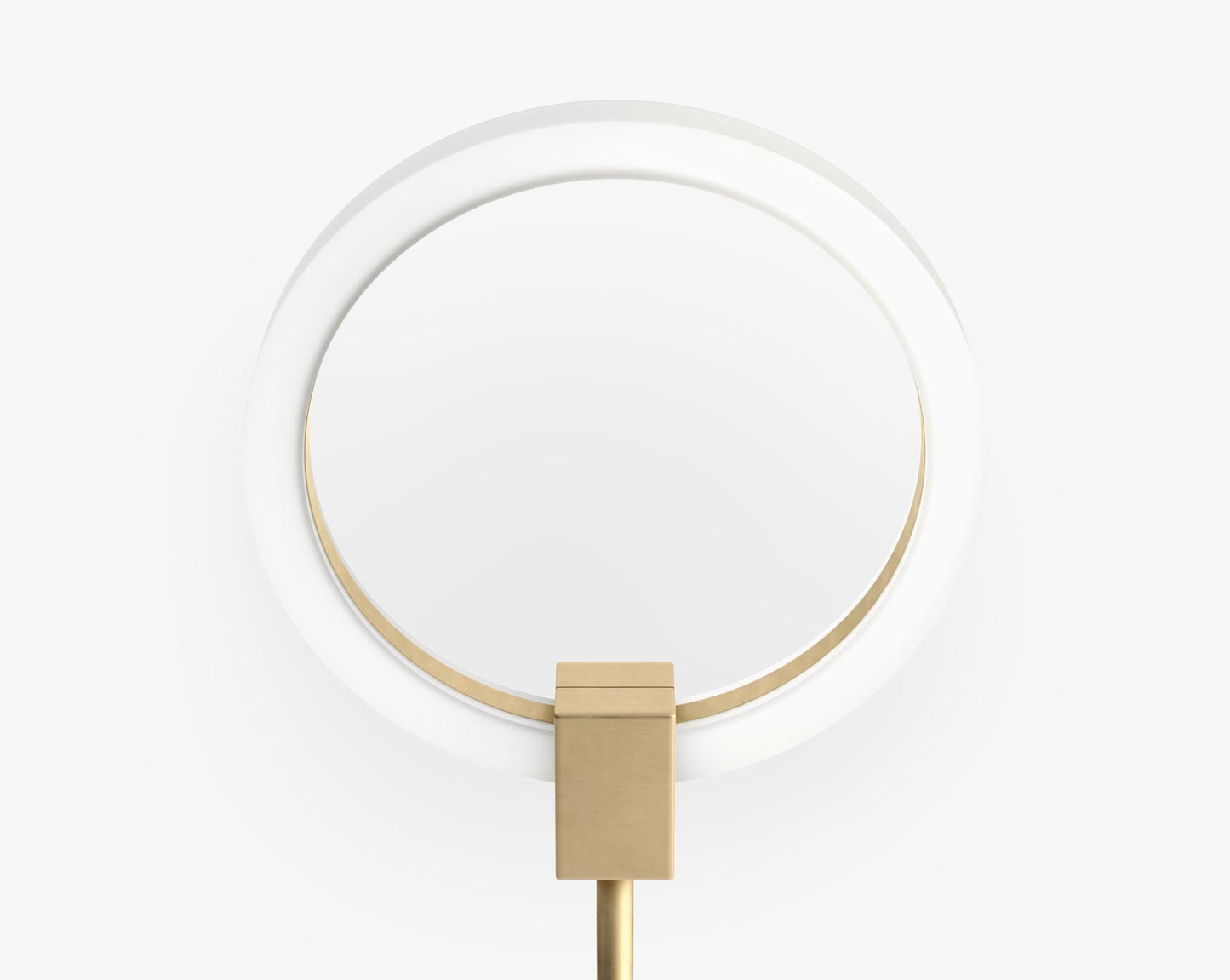 Aura Floor Lamp - Short, Brass w/ Black Marble