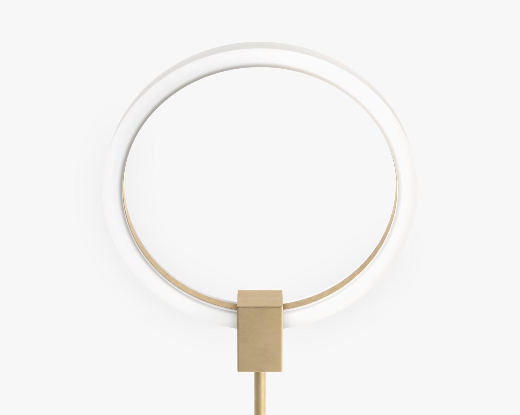 Aura Floor Lamp - Tall, Brass w/ Black Marble