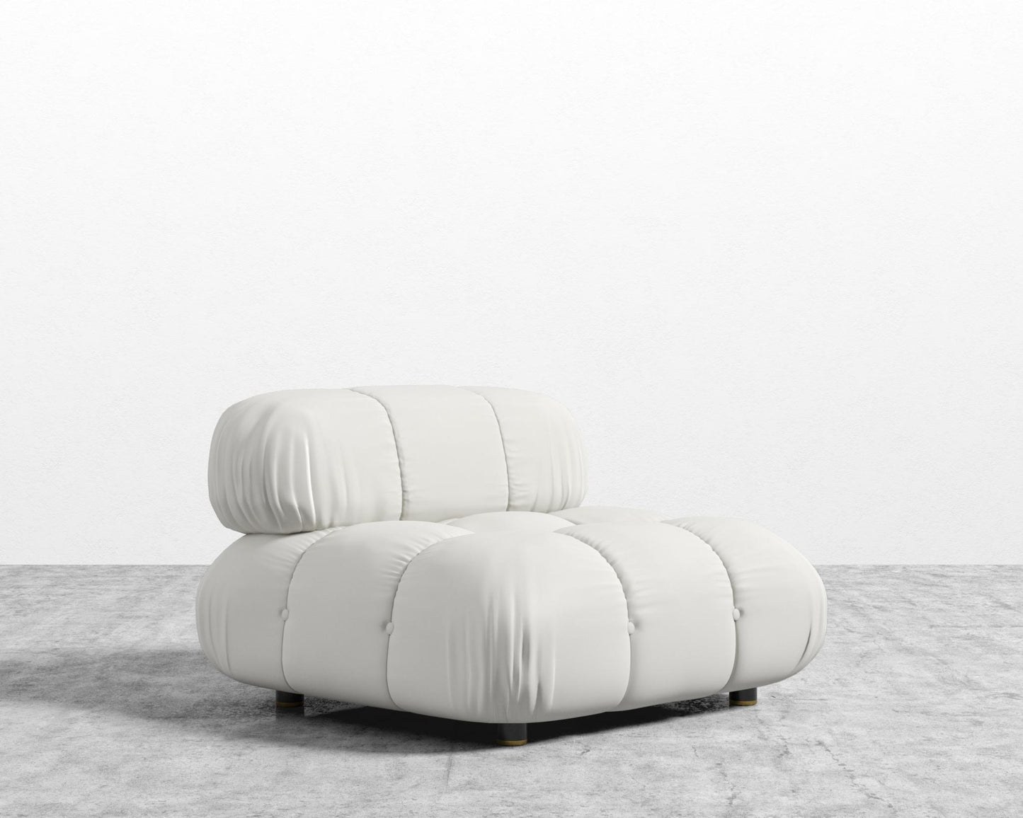 Belia Armless - Microfiber Leather - Trento Eggshell