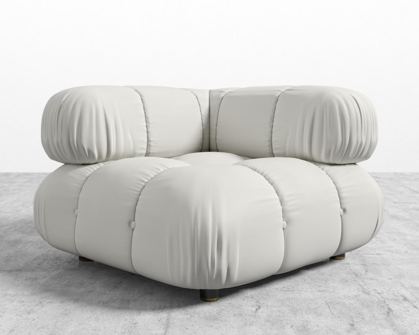 Belia Corner - Microfiber Leather - Trento Eggshell