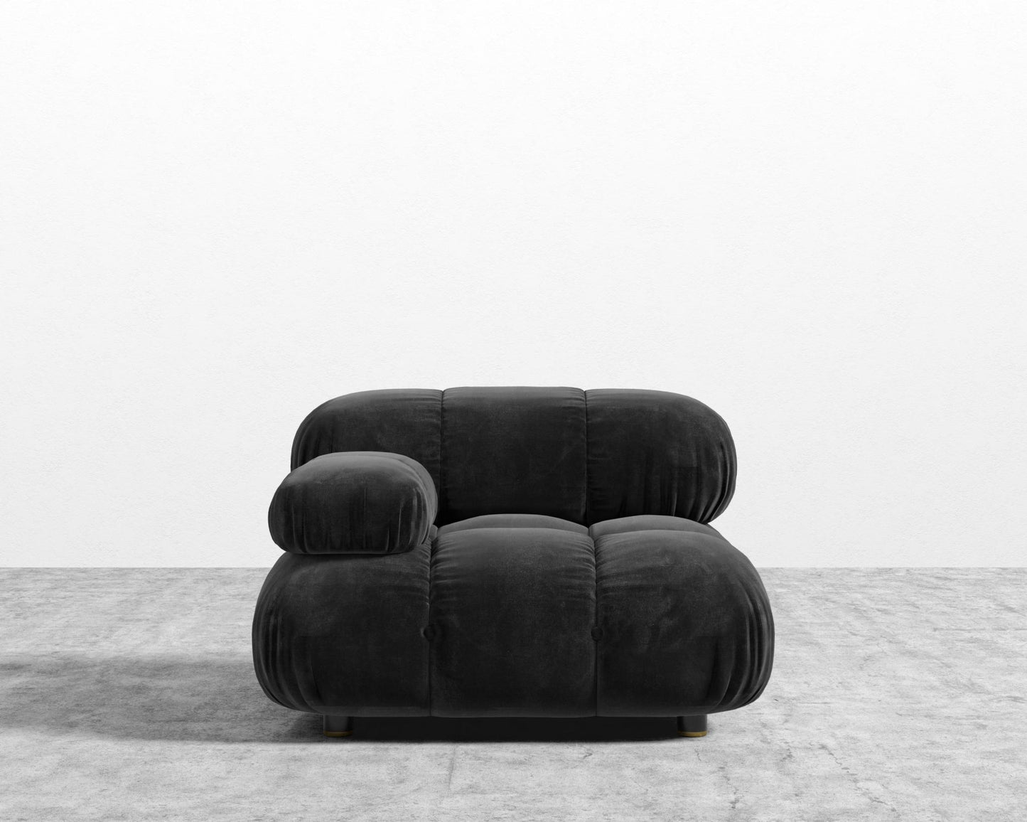 Belia Left Arm - Plush Velvet - Black