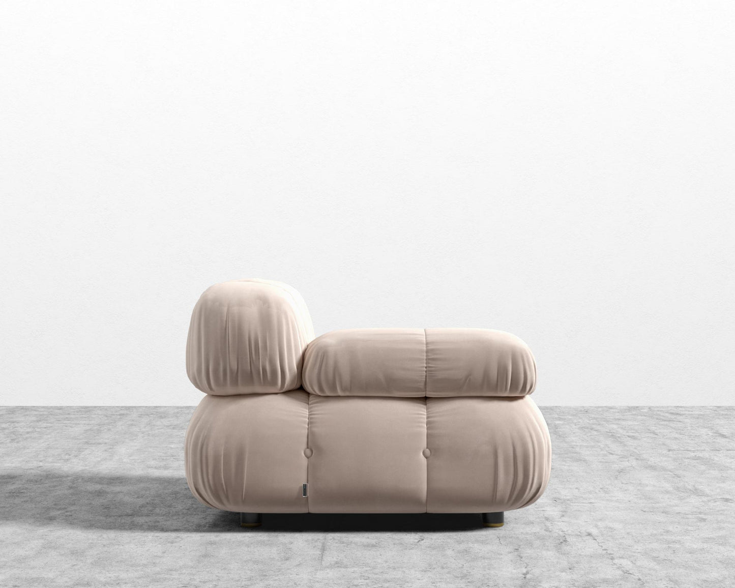 Belia Left Arm - Plush Velvet - Blush