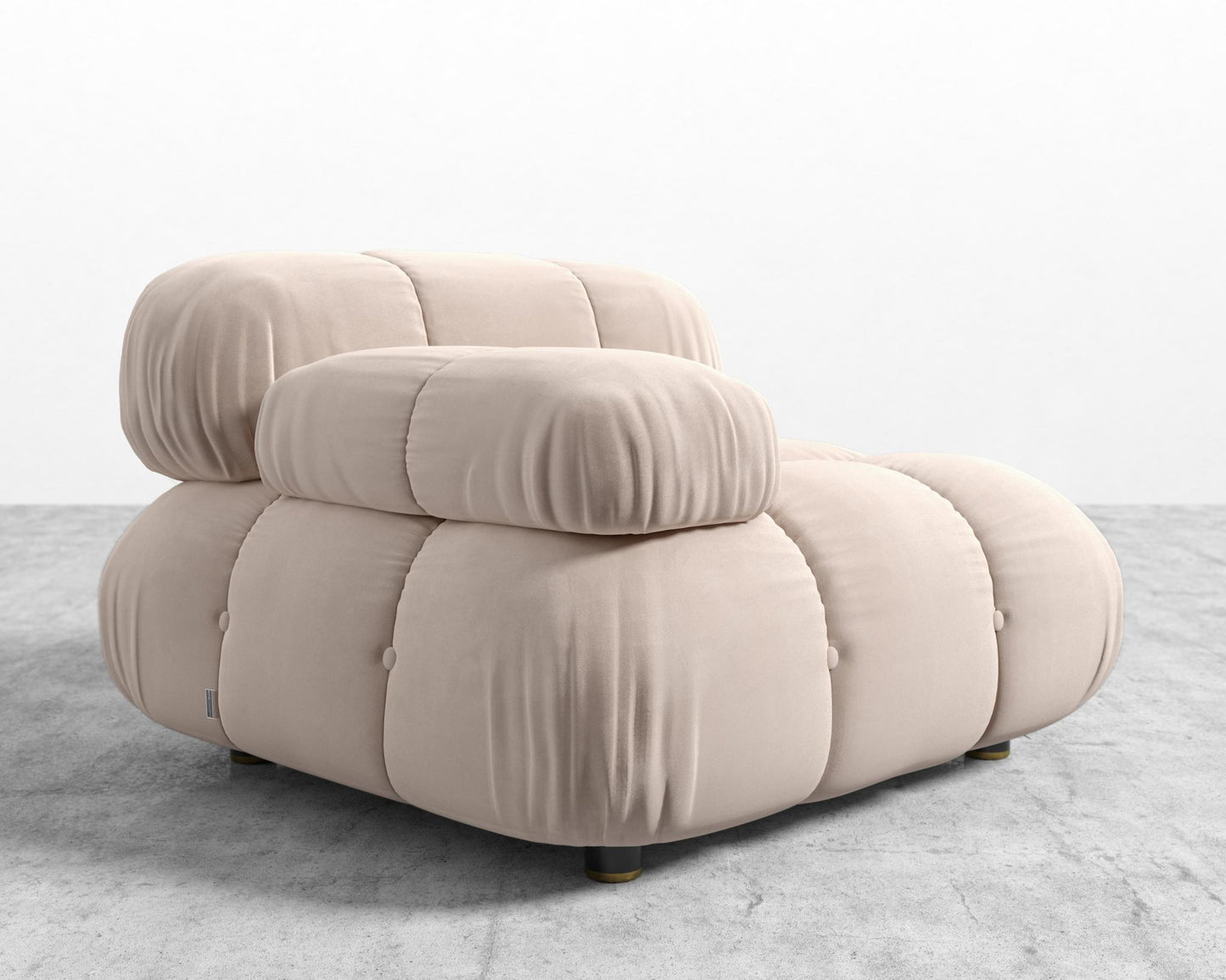 Belia Left Arm - Plush Velvet - Blush