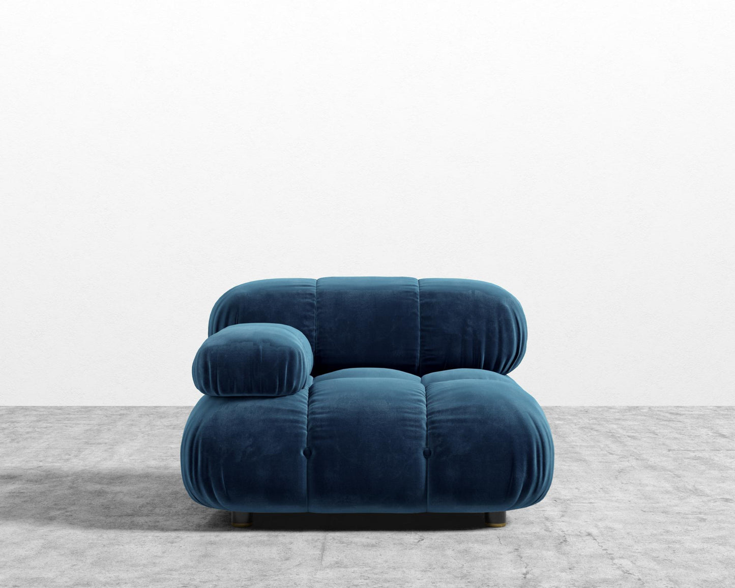 Belia Left Arm - Plush Velvet - Cobalt