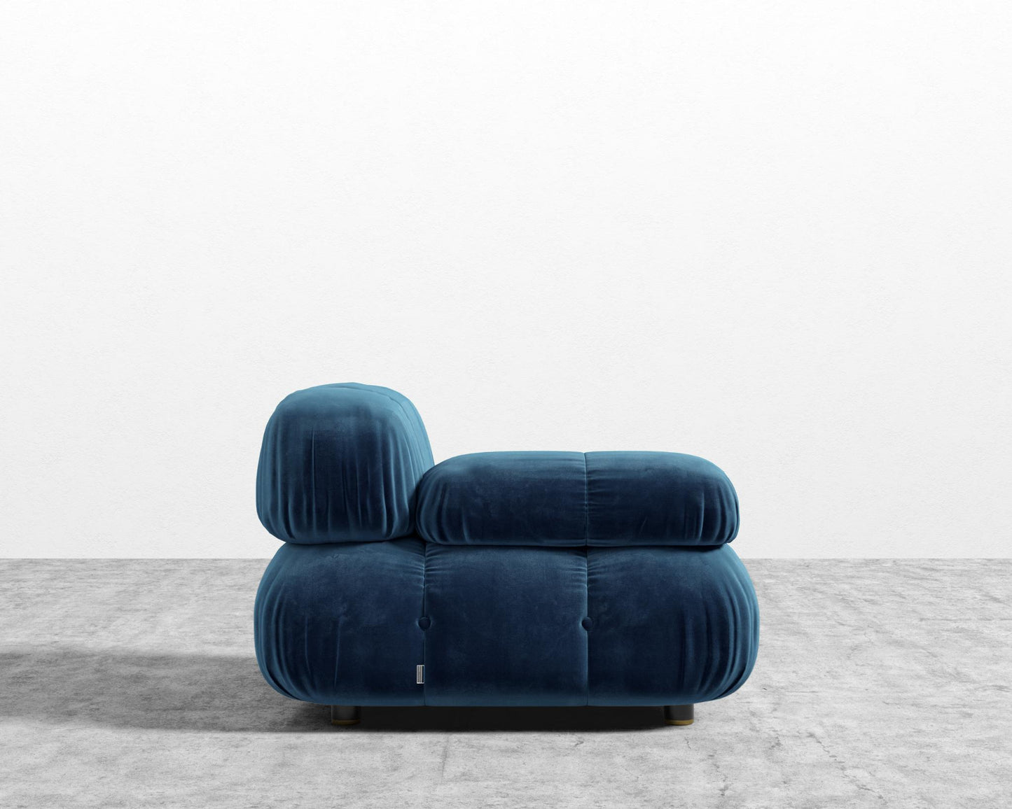 Belia Left Arm - Plush Velvet - Cobalt