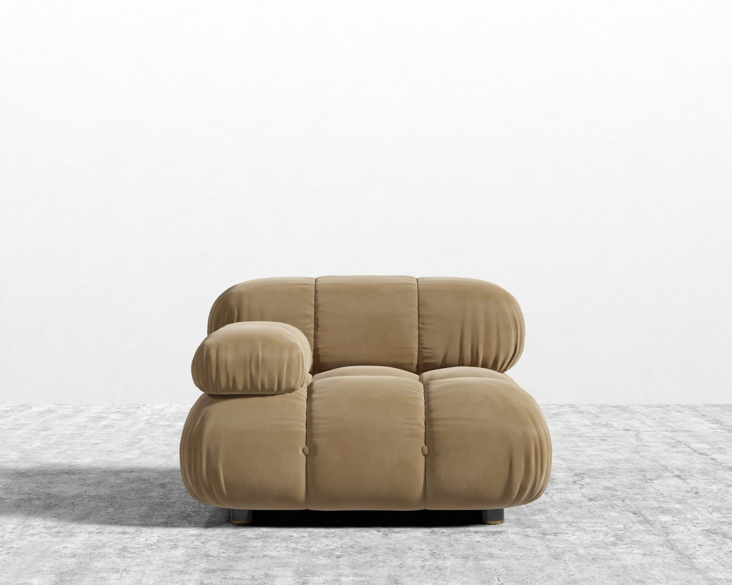 Belia Left Arm - Plush Velvet - Dune