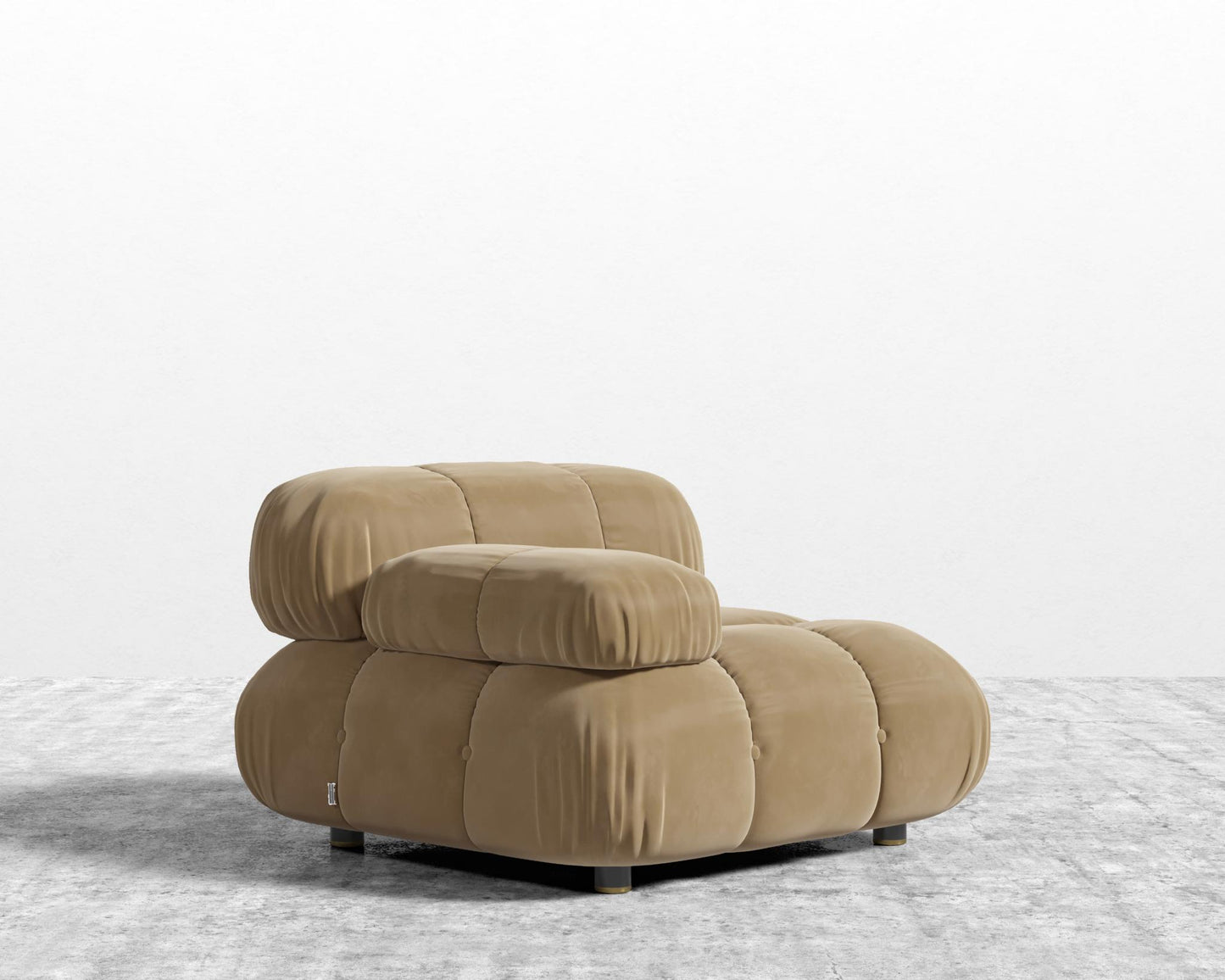 Belia Left Arm - Plush Velvet - Dune