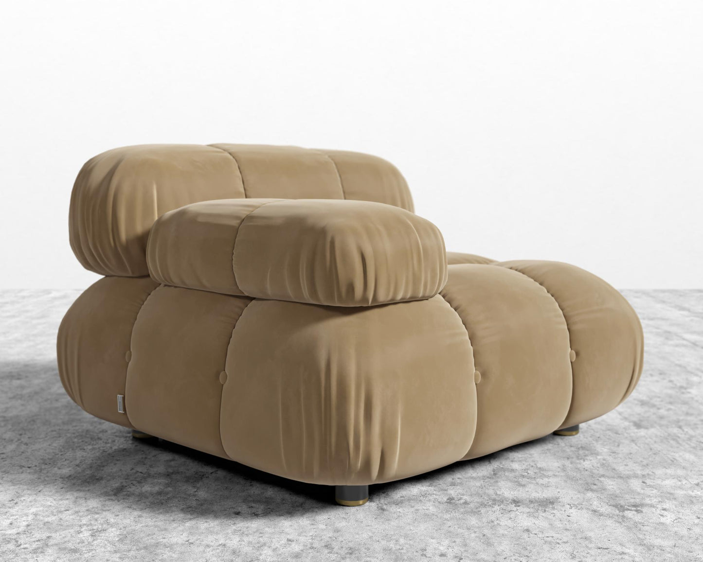 Belia Left Arm - Plush Velvet - Dune