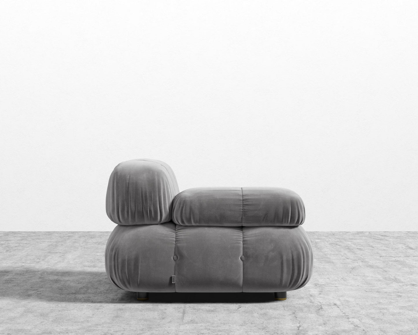 Belia Left Arm - Plush Velvet - Glacier Grey