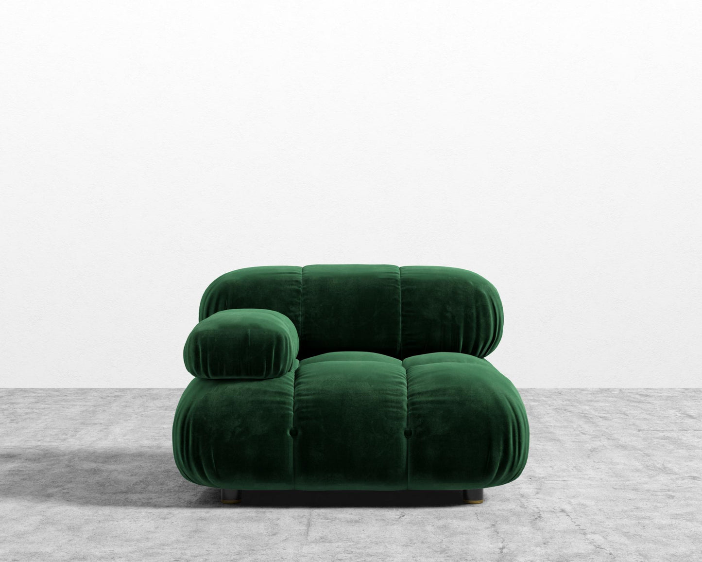 Belia Left Arm - Plush Velvet - Moss