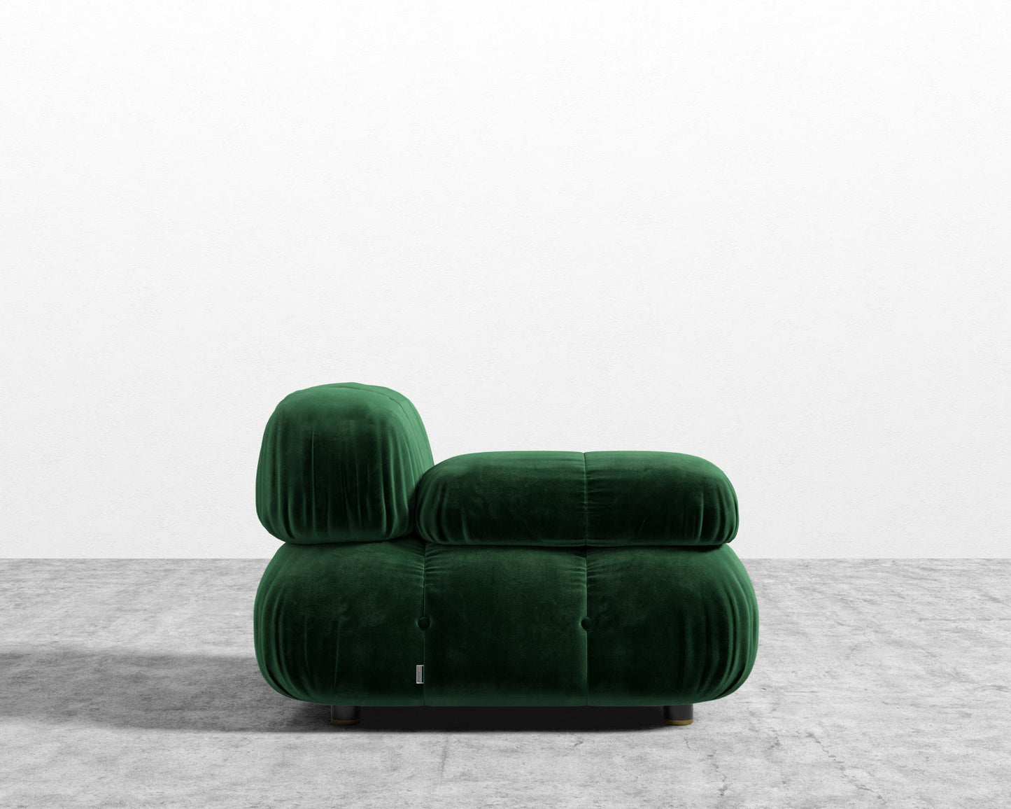 Belia Left Arm - Plush Velvet - Moss