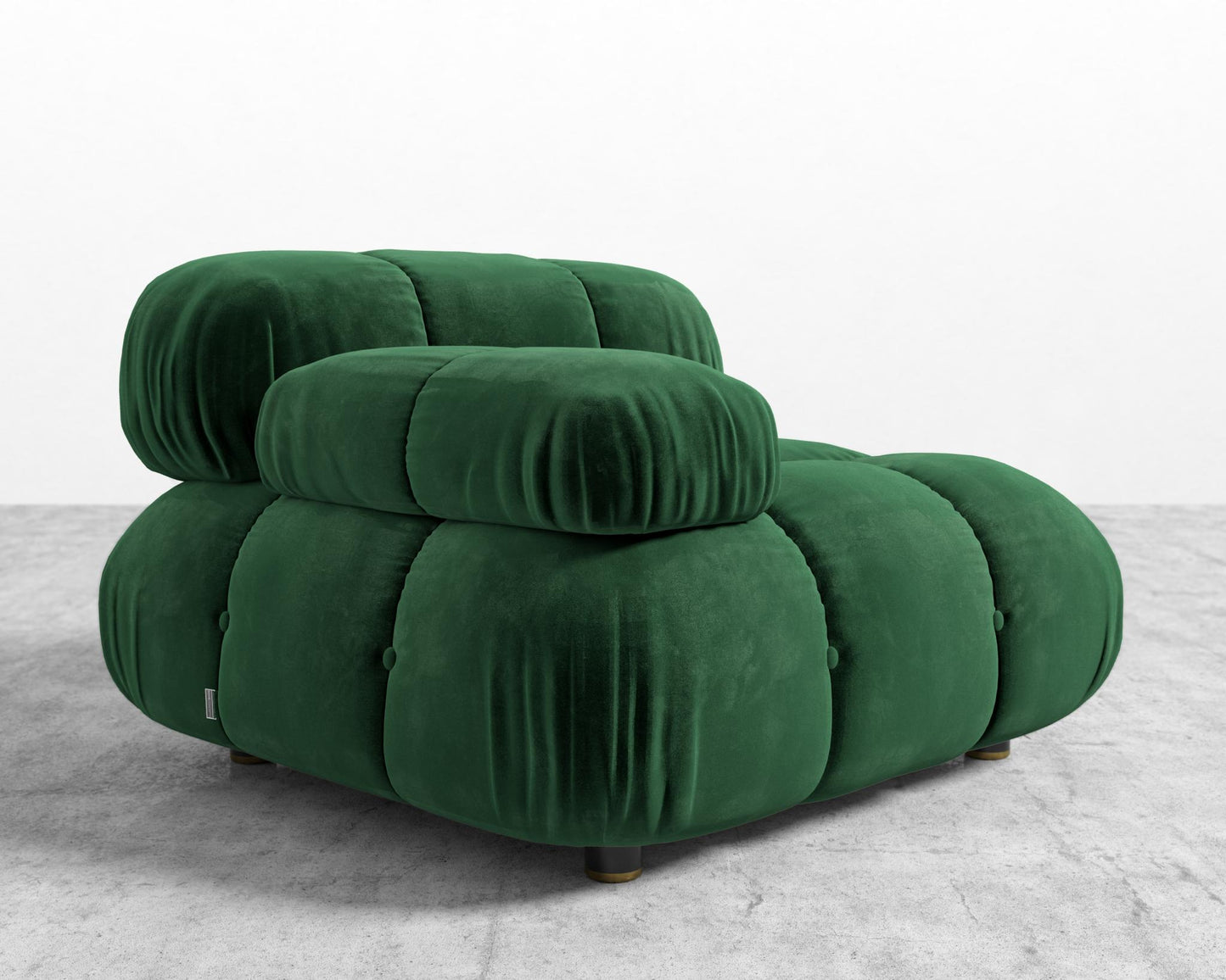 Belia Left Arm - Plush Velvet - Moss