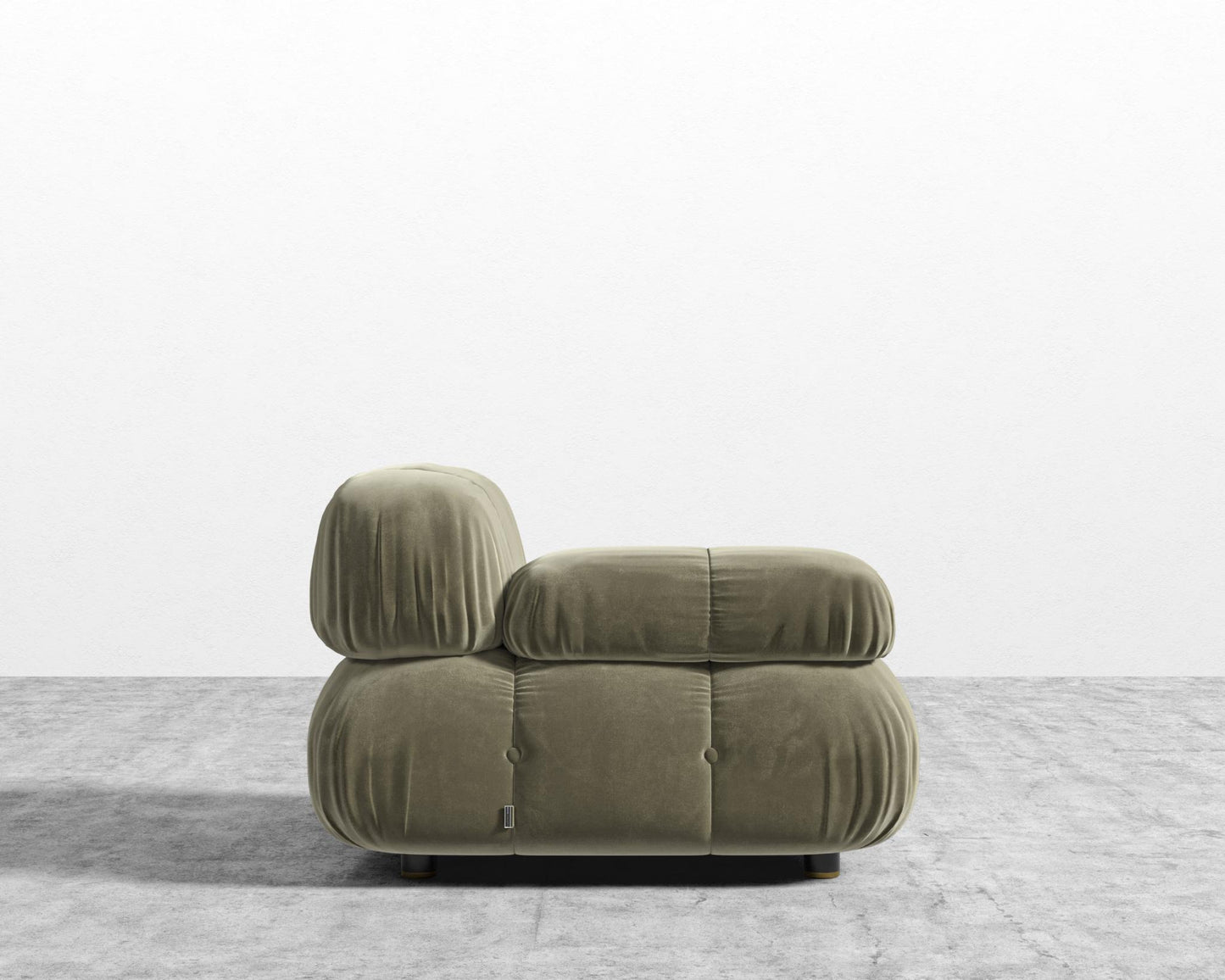 Belia Left Arm - Signature Plush Velvet - Olive Green