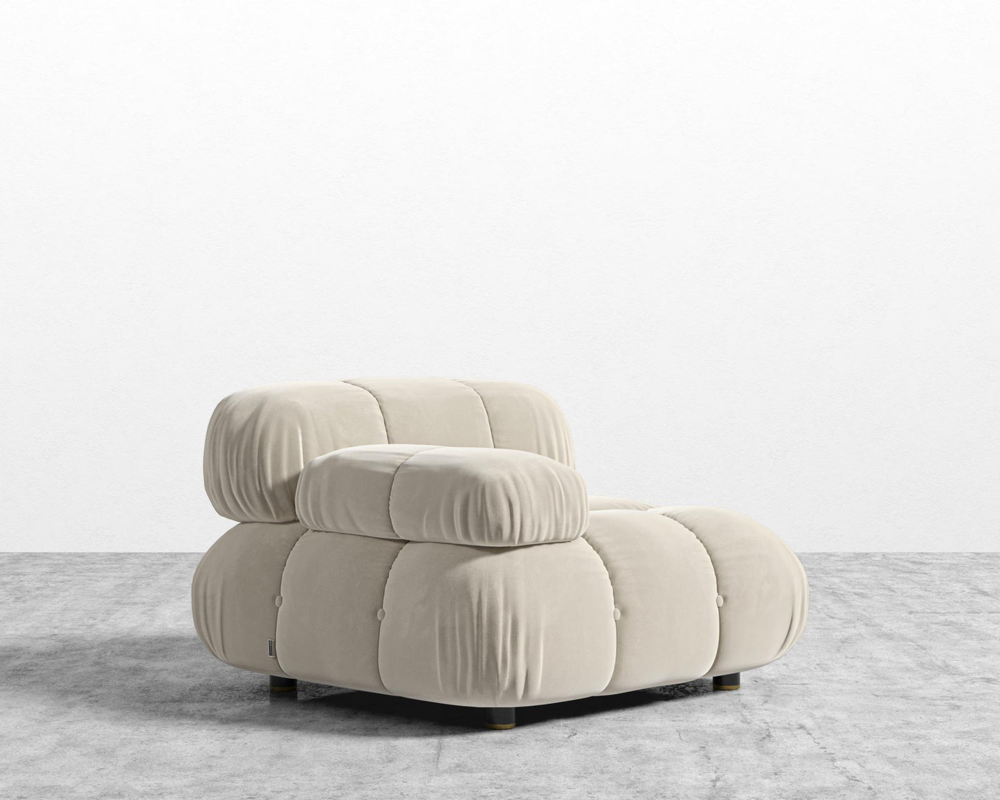 Belia Left Arm - Signature Plush Velvet - Warm Taupe