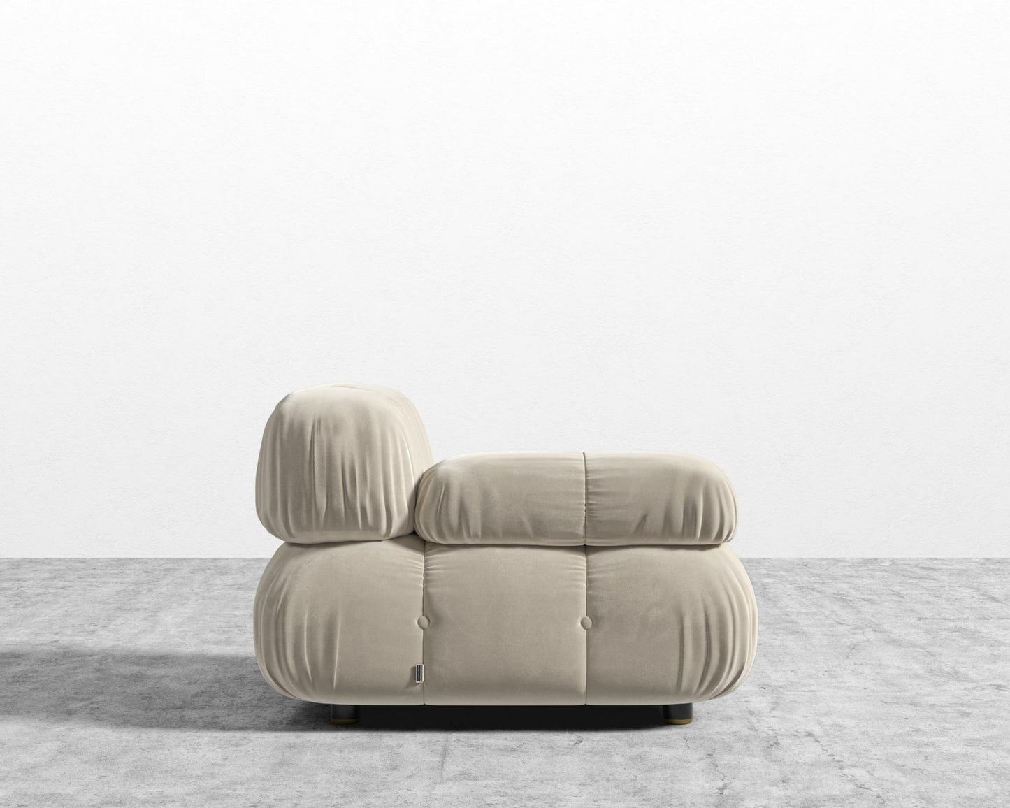 Belia Left Arm - Signature Plush Velvet - Warm Taupe